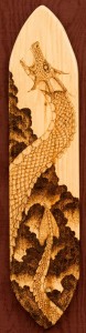 Dragon - Pyrography on Pine