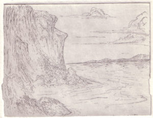 Seaside Cliffs - Etching