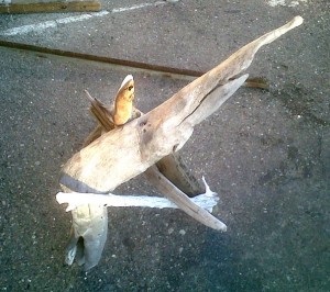 Driftwood Table legs being assembled