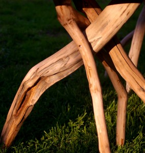 Walking Tables unfinished leg details