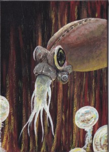 Deep Sea Octopus Robot - Acrylic on canvas