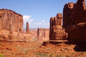 Rock formations in Arches National Park